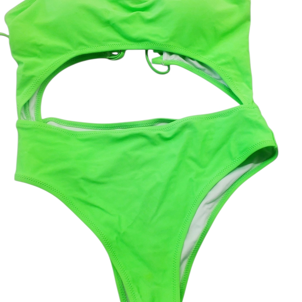 Women's Sexy Neon Green One Piece Swimsuit